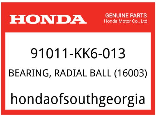 Honda OEM Part 91011-KK6-013