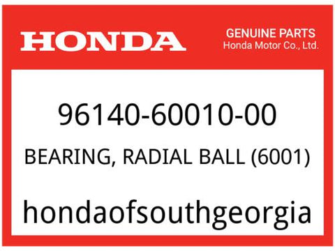 Honda OEM Part 96140-60010-00