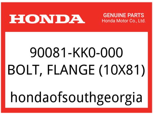 Honda OEM Part 90081-KK0-000