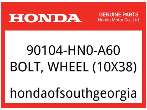 Honda OEM Part 90104-HN0-A60